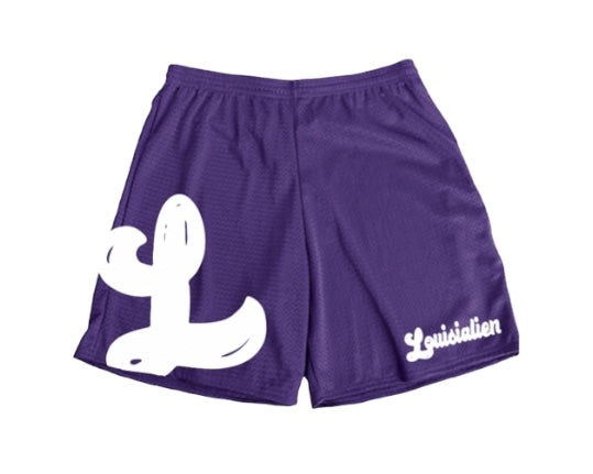 Louisialien “Big Ole L” Mesh Shorts