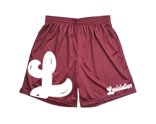 Louisialien “Big Ole L” Mesh Shorts
